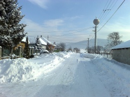 Hóesés után a Kápolna utcán